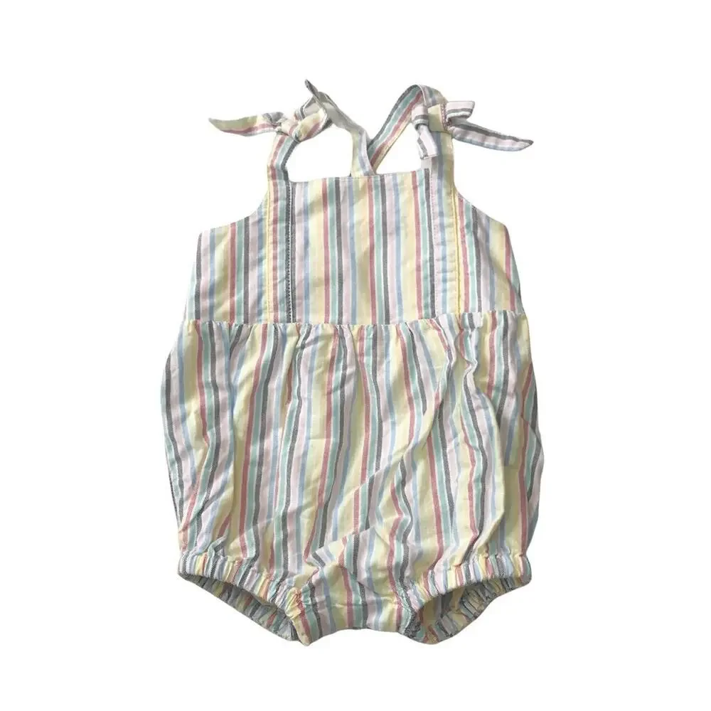 Hanna Andersson 100% Cotton Striped Romper 60